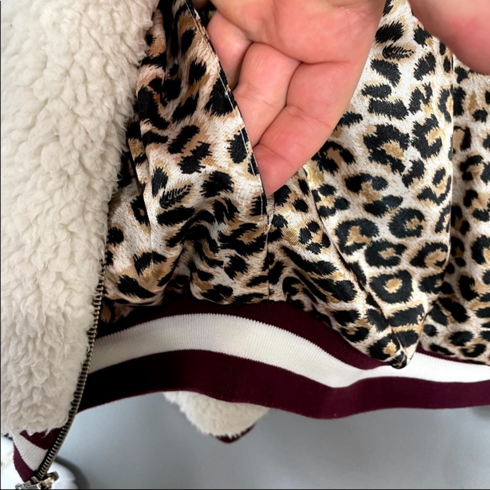 DAYDREAMER Reversible Teddy Bomber Jacket sz S - Picture 11 of 11